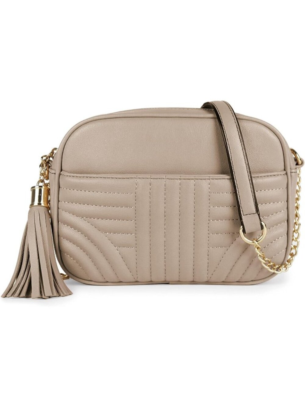 👜Women's Sand Quilted Camera Bag Tassel Crossbody Bag Lightweight Shoulder Bag